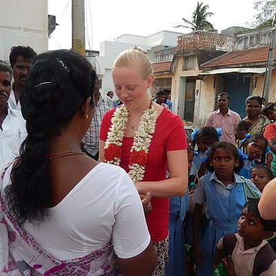 Eintauchen in das südindische Leben Jugendgemeinschaftsdienste Kolping Workcamp Indien