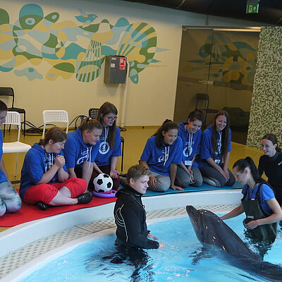 Delfintherapie für benachteiligte Kinder Jugendgemeinschaftsdienste Kolping Workcamp Litauen